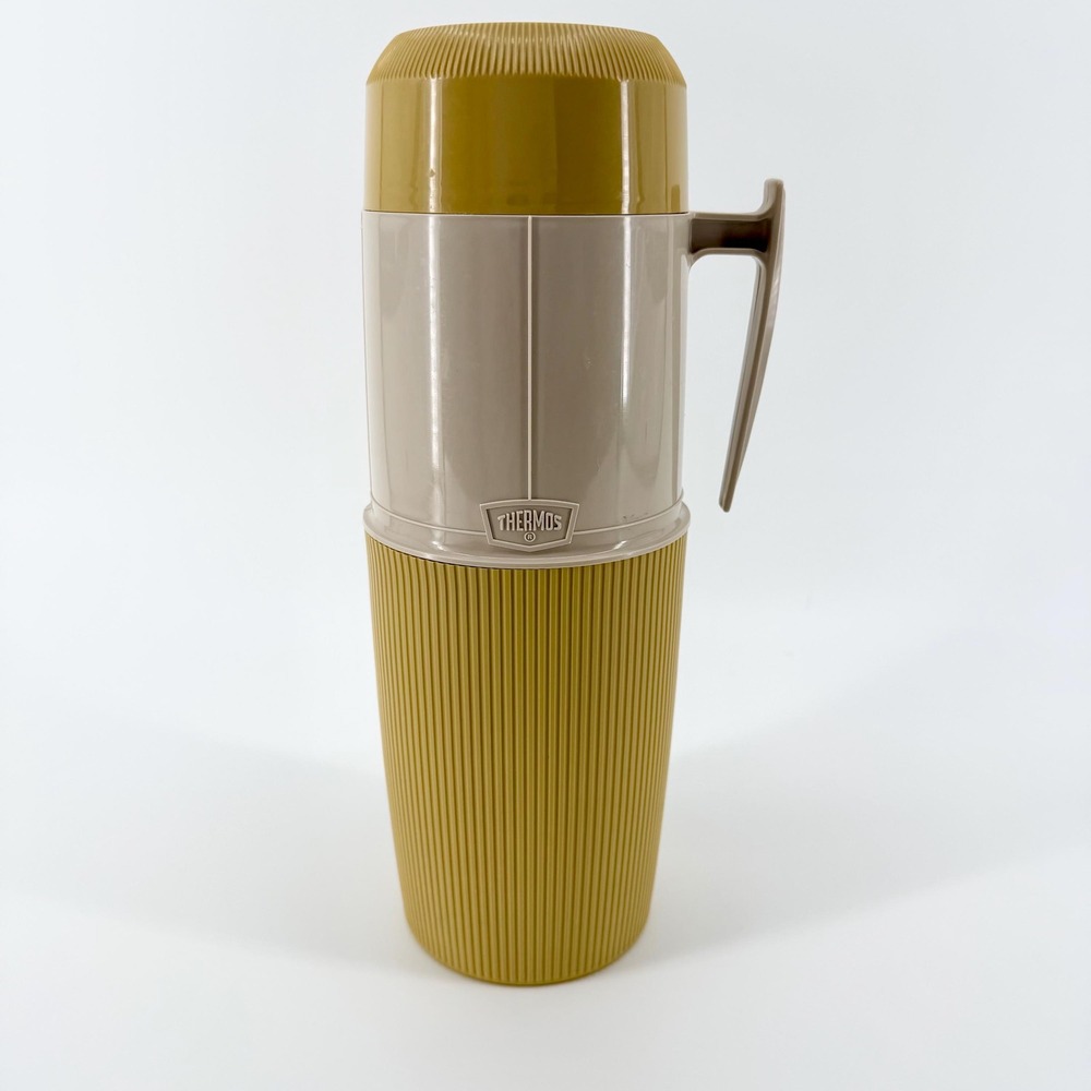 Vintage Rare Thermos Model 6402 Harvest Gold Quart Vacuum Jar King-Seeley USA